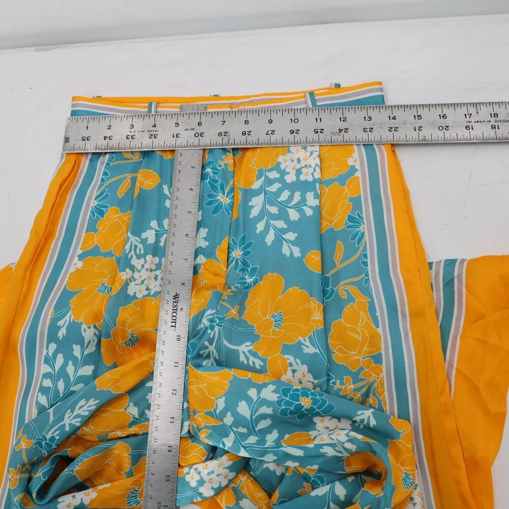 Equipment Femme Silk Pants Womens 4 rayon blend Trousers Wide leg slit ankle - Picture 12 of 16